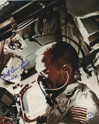 Lot #9192 Walt Cunningham Oversized Signed Photograph - Image 1