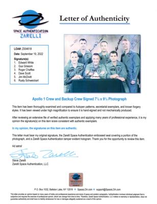 Lot #9169 Signed NASA Photo of the Apollo 1 Prime and Backup Crews - Image 3