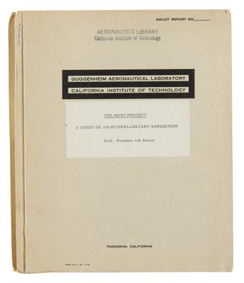 Lot #9697 Wernher von Braun 'The Mars Project' Report - Image 1