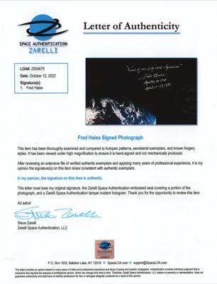 Lot #9402 Fred Haise Oversized Signed Photograph - Image 3