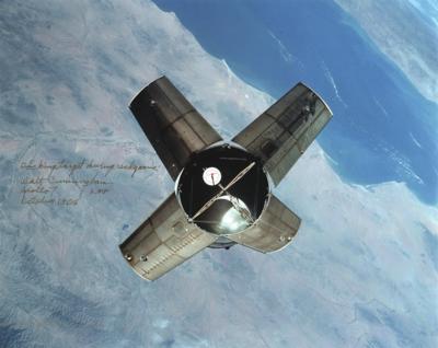 Lot #9193 Walt Cunningham Oversized Signed Photograph - Image 1