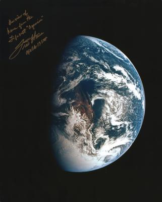 Lot #9405 Fred Haise Oversized Signed Photograph - Image 1