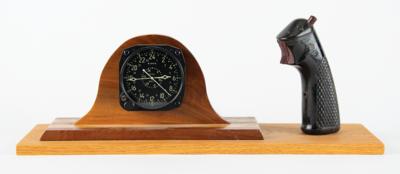 Lot #9026 Grumman F6F Hellcat Control Grip and Clock - Image 1