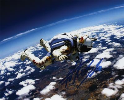 Lot #9041 Felix Baumgartner Signed Photograph and Brochure - Image 1