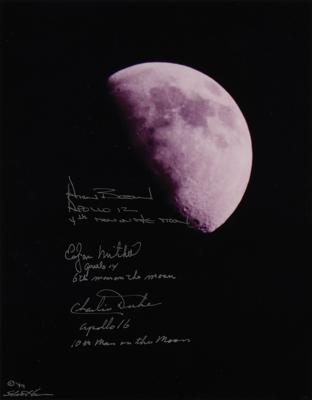 Lot #9582 Moonwalkers: Bean, Duke, Mitchell Signed Photograph - Image 1