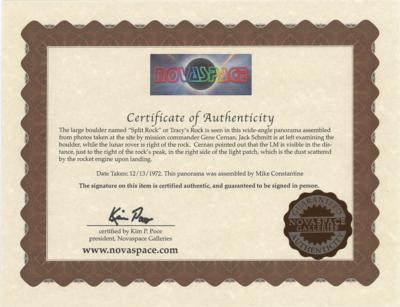 Lot #9559 Gene Cernan Signed Panoramic Photograph - Image 5