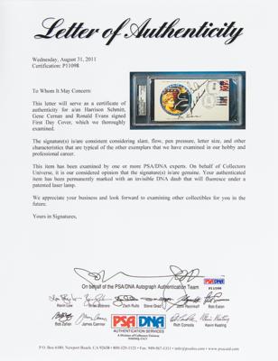 Lot #9545 Apollo 17 Signed Anniversary Cover - Image 2