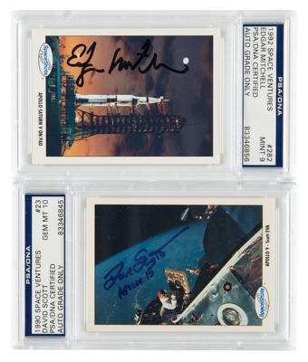Lot #9580 Moonwalkers (7) Signed Space Shots Trading Cards - Image 1