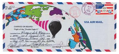 Lot #9046 First Atlantic Balloon Crossing (3) Flown Items - Image 1