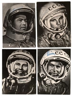 Lot #9910 First Four Cosmonauts (4) Signed