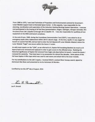 Lot #9290 Apollo 11 Kapton Foil - Image 4