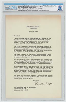 Lot #9817 Ronald Reagan to Neil Armstrong on