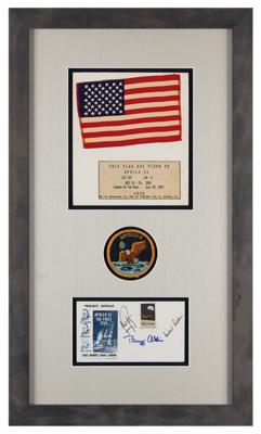 Lot #9262 Apollo 11 Flown Flag and Crew-Signed