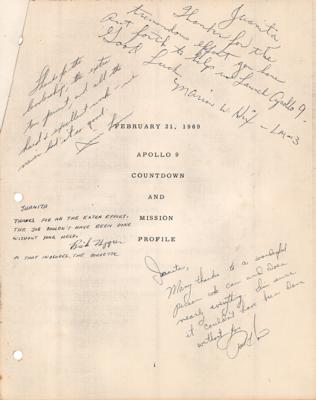 Lot #9244 Apollo 9 Countdown & Mission Profile Booklet - Image 2