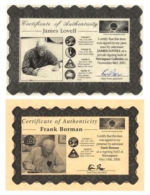 Lot #9210 James Lovell and Frank Borman Signed Photograph - Image 2