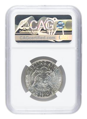 Lot #9308 Neil Armstrong's Kennedy Half Dollar (MS65) - Image 2