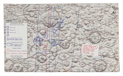Lot #9527 Gene Cernan's Apollo 17 Flown Lunar Orbit Chart - Image 1