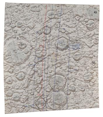 Lot #9527 Gene Cernan's Apollo 17 Flown Lunar Orbit Chart - Image 3