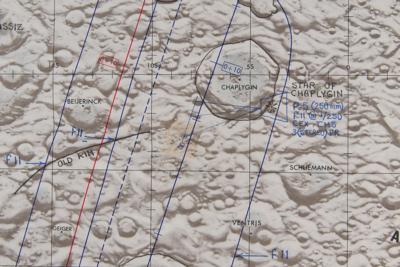 Lot #9527 Gene Cernan's Apollo 17 Flown Lunar Orbit Chart - Image 4