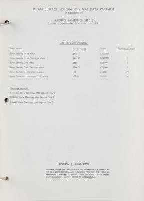 Lot #9270 John Young's Apollo 11 Training-Used Lunar Surface Maps Book - Image 4