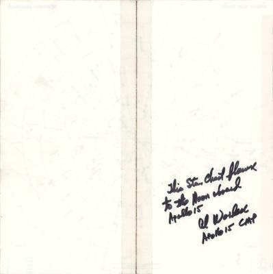 Lot #9452 Al Worden's Apollo 15 Flown Star Chart - Image 1