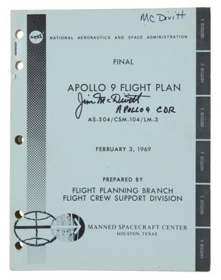 Lot #9226 Jim McDivitt's Apollo 9 Final Flight Plan - Image 1
