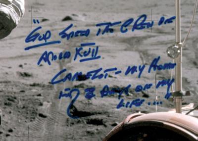 Lot #9532 Gene Cernan Oversized Signed Photograph - Image 3