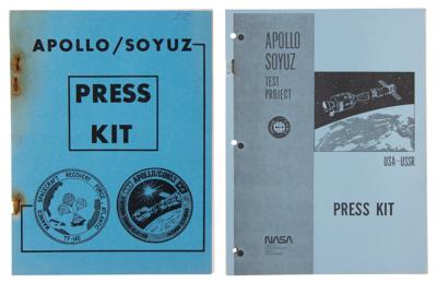 Lot #9766 Apollo-Soyuz (3) Press Kit Items - Image 1