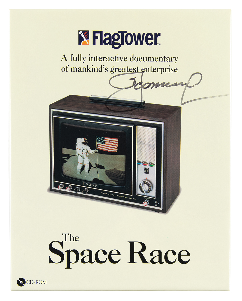 Lot #9932 Alexei Leonov Signed 'The Space Race' CD-ROM - Image 1