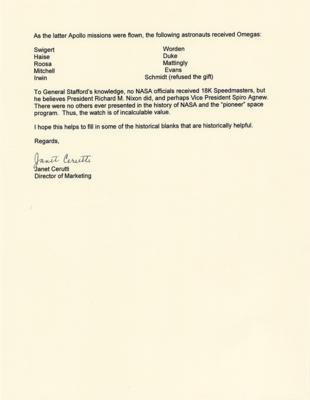 Lot #9001 Gus Grissom 18K Gold Omega Speedmaster Professional 1969 Apollo 11 Commemorative Watch - Image 14