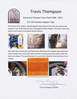 Lot #9801 Space Shuttle (3) Flown Artifacts (Attested as Flown) - Image 2