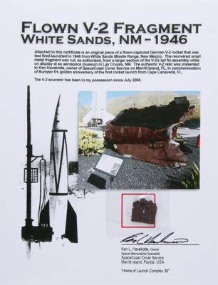 Lot #9857 White Sands V-2 Rocket Fragment (Attested as Flown) - Image 1