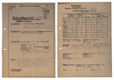 Lot #9052 Peenemunde V-2 Flight Report Documents - Image 1