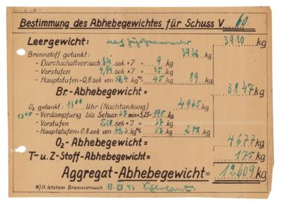 Lot #9052 Peenemunde V-2 Flight Report Documents - Image 3