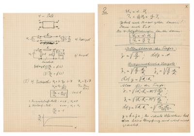 Lot #9055 Hans Hosenthien Handwritten Papers from Peenemunde - Image 1