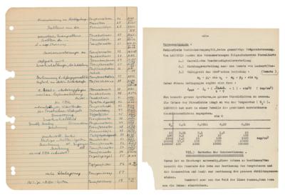 Lot #9055 Hans Hosenthien Handwritten Papers from Peenemunde - Image 2