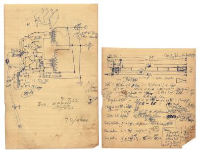Lot #9056 Lovell Lawrence, Jr. Handwritten Notes - Image 1
