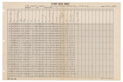 Lot #9110 Deke Slayton's Handwritten Papers from USAF Flight School - Image 1