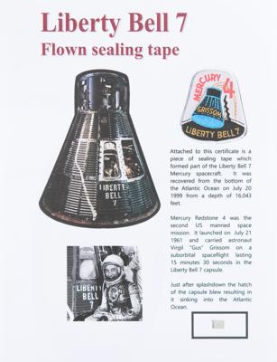 Lot #9111 Liberty Bell 7 Sealing Tape (Attested as Flown) - Image 1