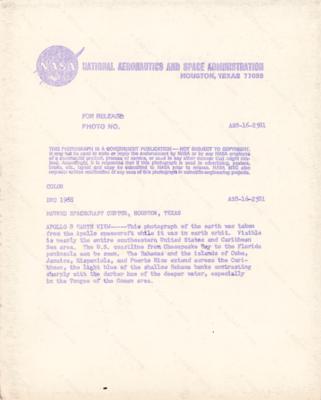 Lot #9218 Apollo 8 Original Vintage Photograph - Image 2