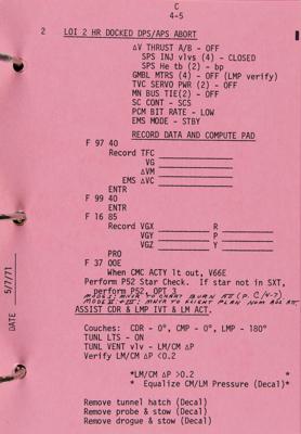 Lot #9447 Dave Scott's Apollo 15 Flown CSM Contingency Checklist - Image 8