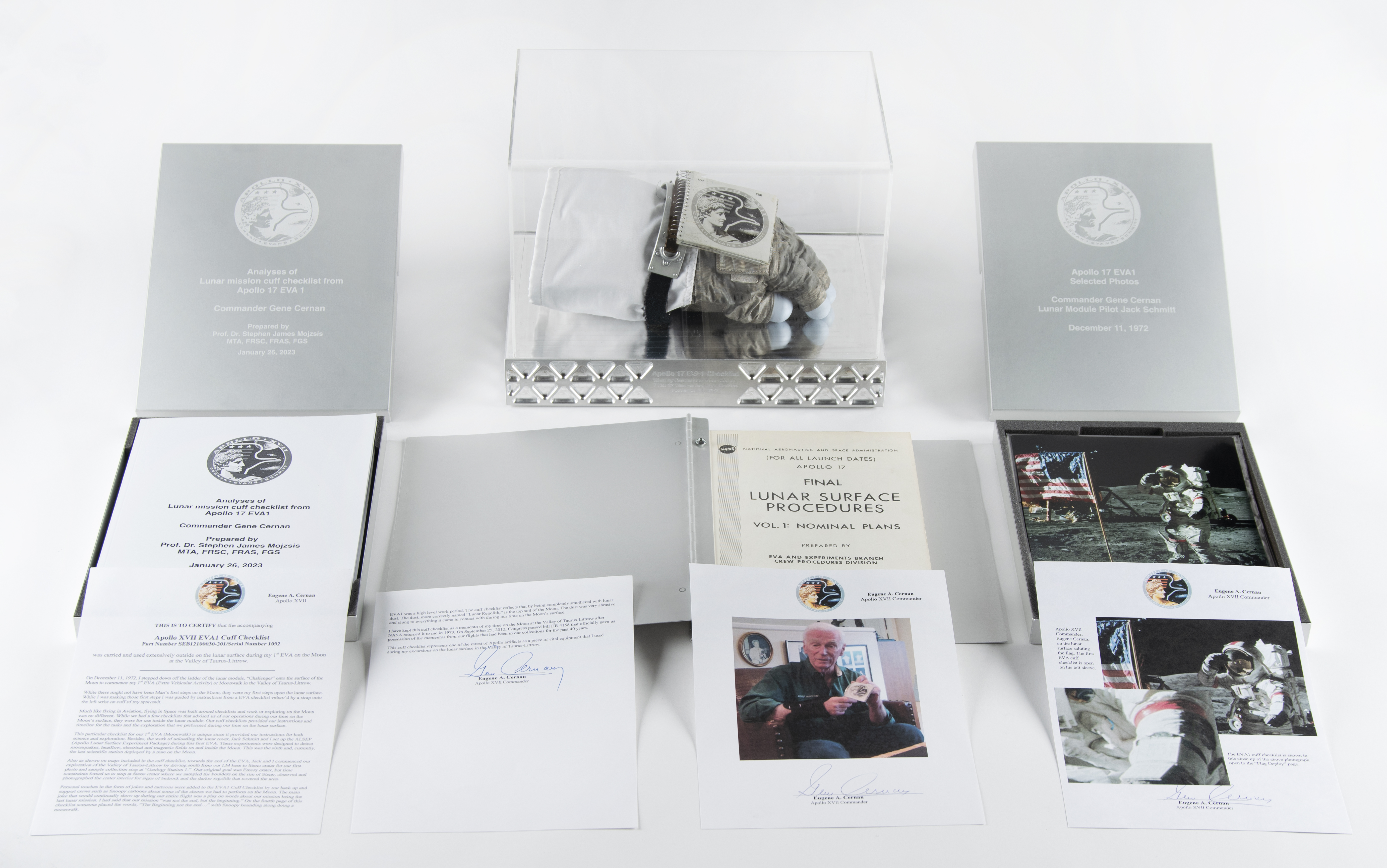 Lot #9523 Gene Cernan's Apollo 17 Flown Lunar Surface-Used EVA-1 Cuff Checklist - Image 1