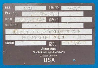 Lot #9826 Space Shuttle Early Multiplexer / DeMultiplexer (MDM) - Image 5