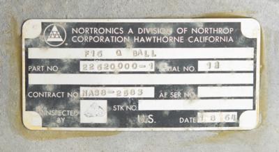 Lot #9640 Saturn I Q-Ball Angle of Attack Nose Cone Sensor - Image 5
