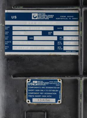 Lot #9835 Space Shuttle Solid Rocket Booster Developmental Flight Instrumentation Distributor - Image 3