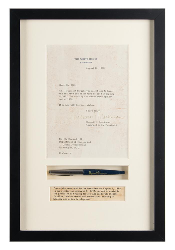 Lot 111 Lyndon B. Johnson Bill Signing Pen