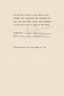 Lot #377 Neil Armstrong Signature - A Wish Gift from 'The First Man to Walk on the Moon!' - Image 1