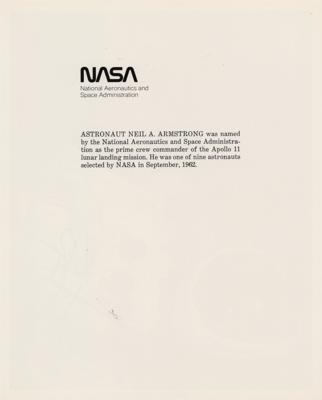 Lot #374 Neil Armstrong Signed Photograph - Image 2