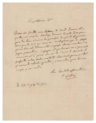 Lot #503 Gioachino Rossini Autograph Letter Signed - Image 1