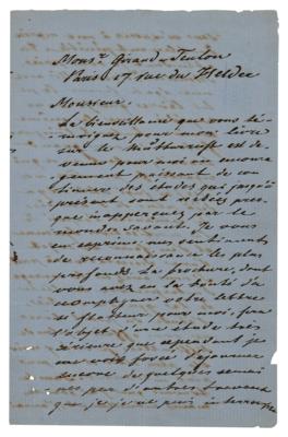 Lot #244 Johan Jakob Bachofen Autograph Letter Signed - Image 1